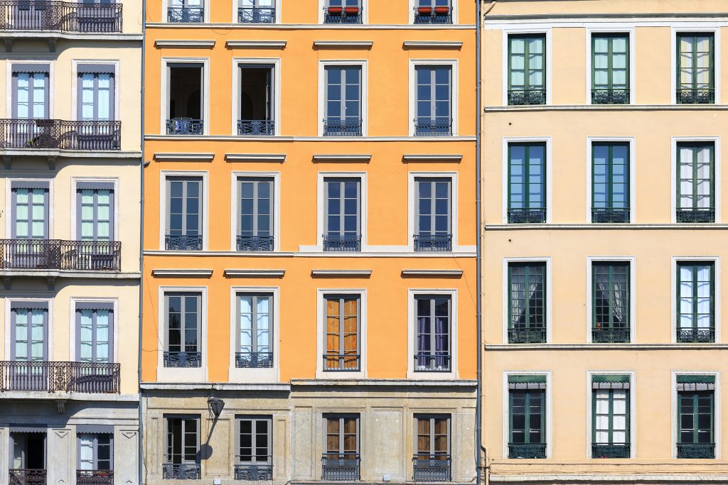 famous facades in lyon city france